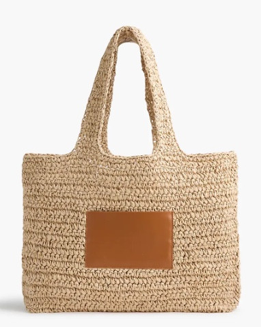Raffia woven tote bag
Straw beach bag 

#LTKSeasonal #LTKSaleAlert
