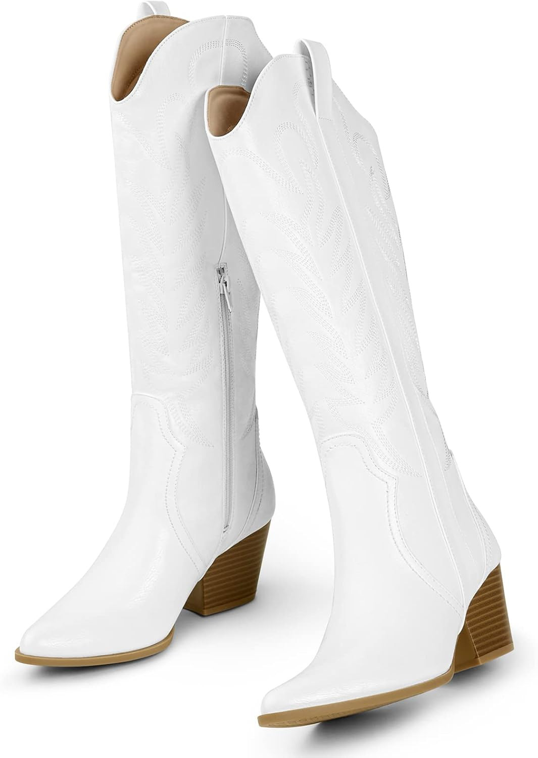 Arromic Women Cowgirl Boots, Embroidered Western Cowboy Boots for Women Knee High Tall Pointed To... | Amazon (US)