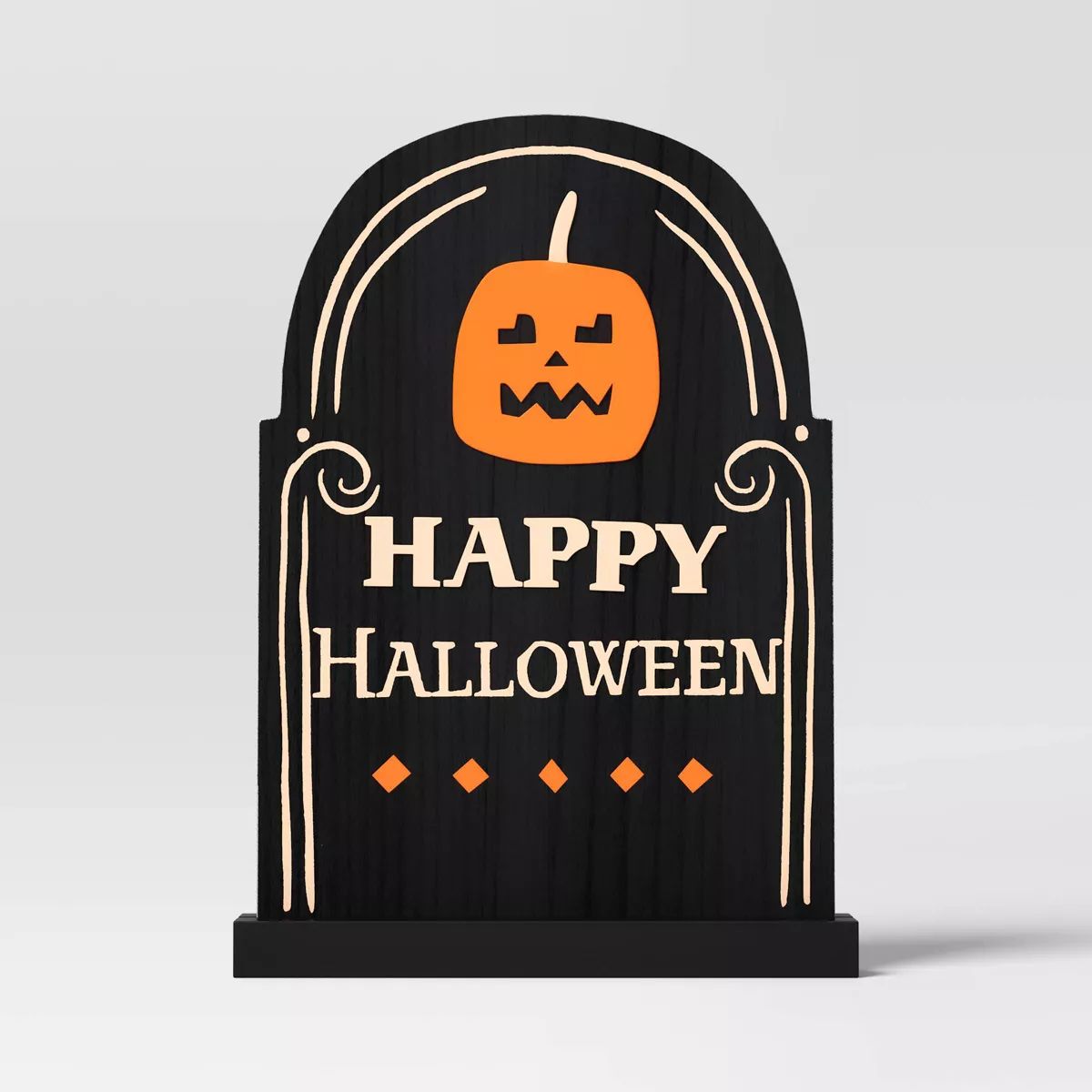 19" Wood 'Happy Halloween' Tombstone Sign Decorative Prop - Hyde & EEK! Boutique™ | Target