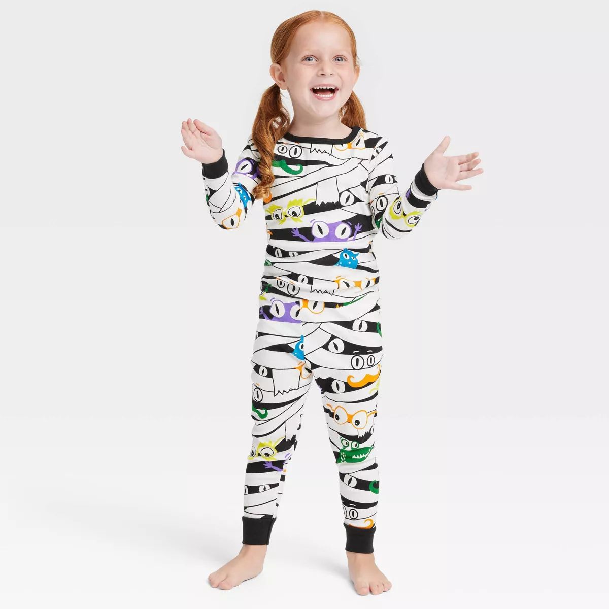 Toddler Glow-In-The-Dark Mummy Halloween Matching Family Pajama Set - Hyde & EEK! Boutique™ Whi... | Target
