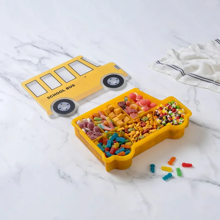 COOK WITH COLOR Lunch Box Container, 8-Grid Snack Box, School Bus Theme | Walmart (US)