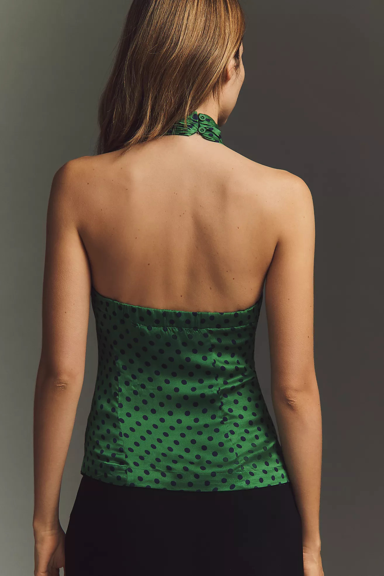 Maeve Silky Halter Tie Top | Anthropologie (US)