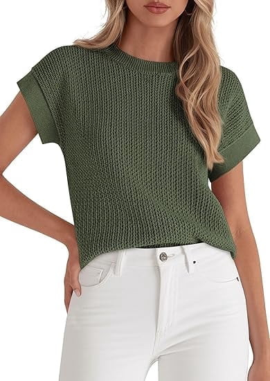 PRETTYGARDEN Women Spring Sweater Vest Business Casual Tank Top Lightweight Cap Sleeve Knit Shirts Trendy Summer Outfits - Walmart.com | Walmart (US)