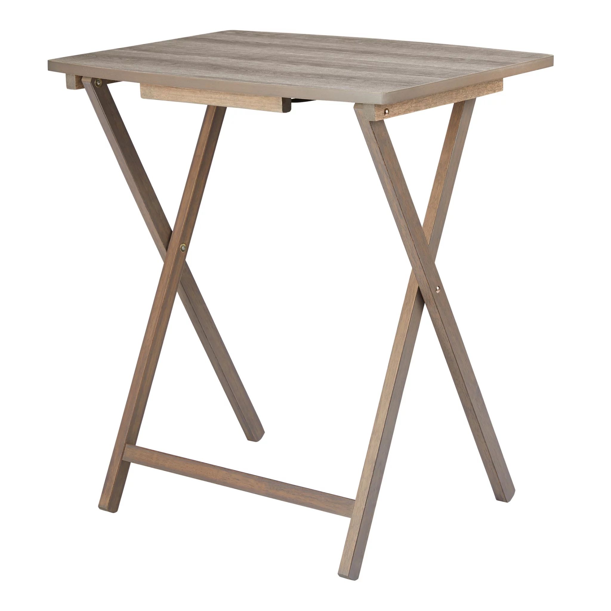 Mainstays Folding XL Oversized Tray Table, Rustic Gray, 24x18x26 inch | Walmart (US)