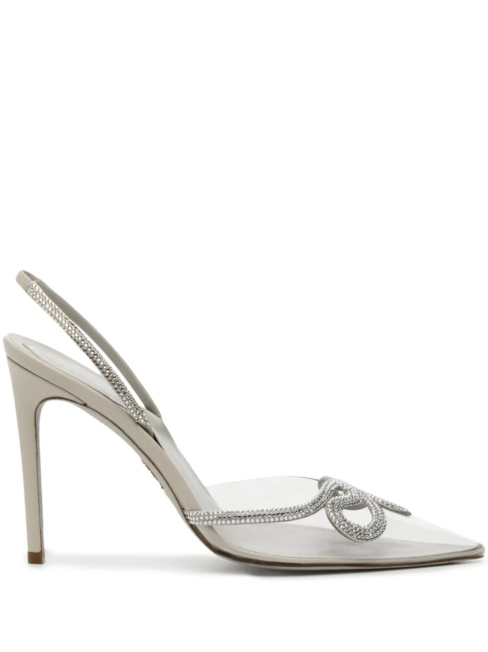 René Caovilla Mogana 100 snake-embellished Pumps | Grey | FARFETCH NZ | Farfetch Global