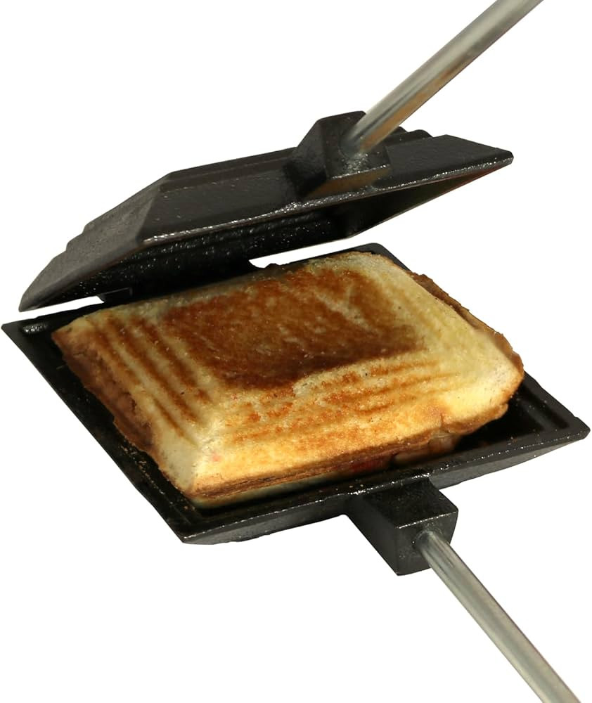 Coghlan's Cast Iron Cooker - Pre-Seasoned Pie Iron Sandwich Maker with Heat-Resistant, Removable ... | Amazon (US)