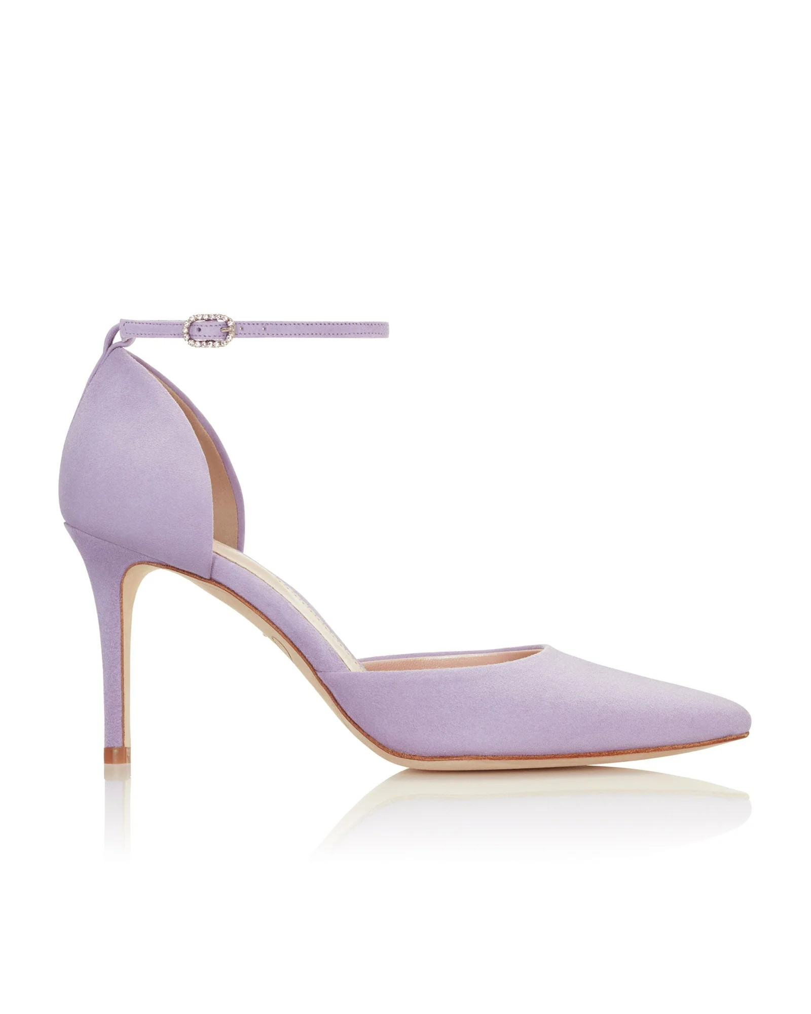 Harriet Mid Heel Lilac Suede | Shop now - Emmy London | Emmy London