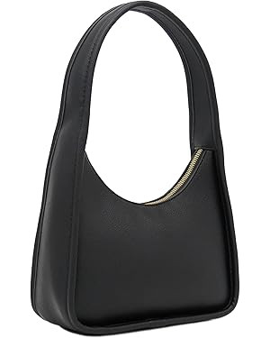 Small Curved Shoulder Bag Minimalist Underarm Crescent Handbag | Amazon (US)