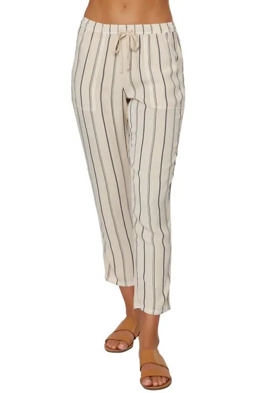 O'Neill Fran Stripe Crop Pants in Bone at Nordstrom, Size X-Small | Nordstrom