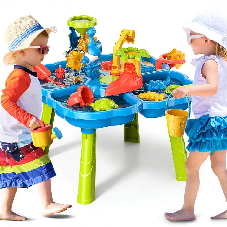 Dinosaur Planet Sand Water Table for Toddlers, 4 in 1 Sand Table and Water Play Table, Kids Table... | Walmart (US)