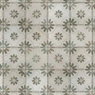 Merola Tile Kings Blume Sage 17-5/8 in. x 17-5/8 in. Ceramic Floor and Wall Tile (10.95 sq. ft./C... | The Home Depot