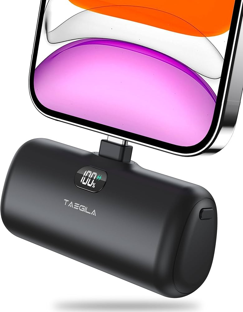 Taegila Portable Phone Charger for iPhone, 5000mAh Small Power Bank MFi Certified Built in Cable ... | Amazon (US)