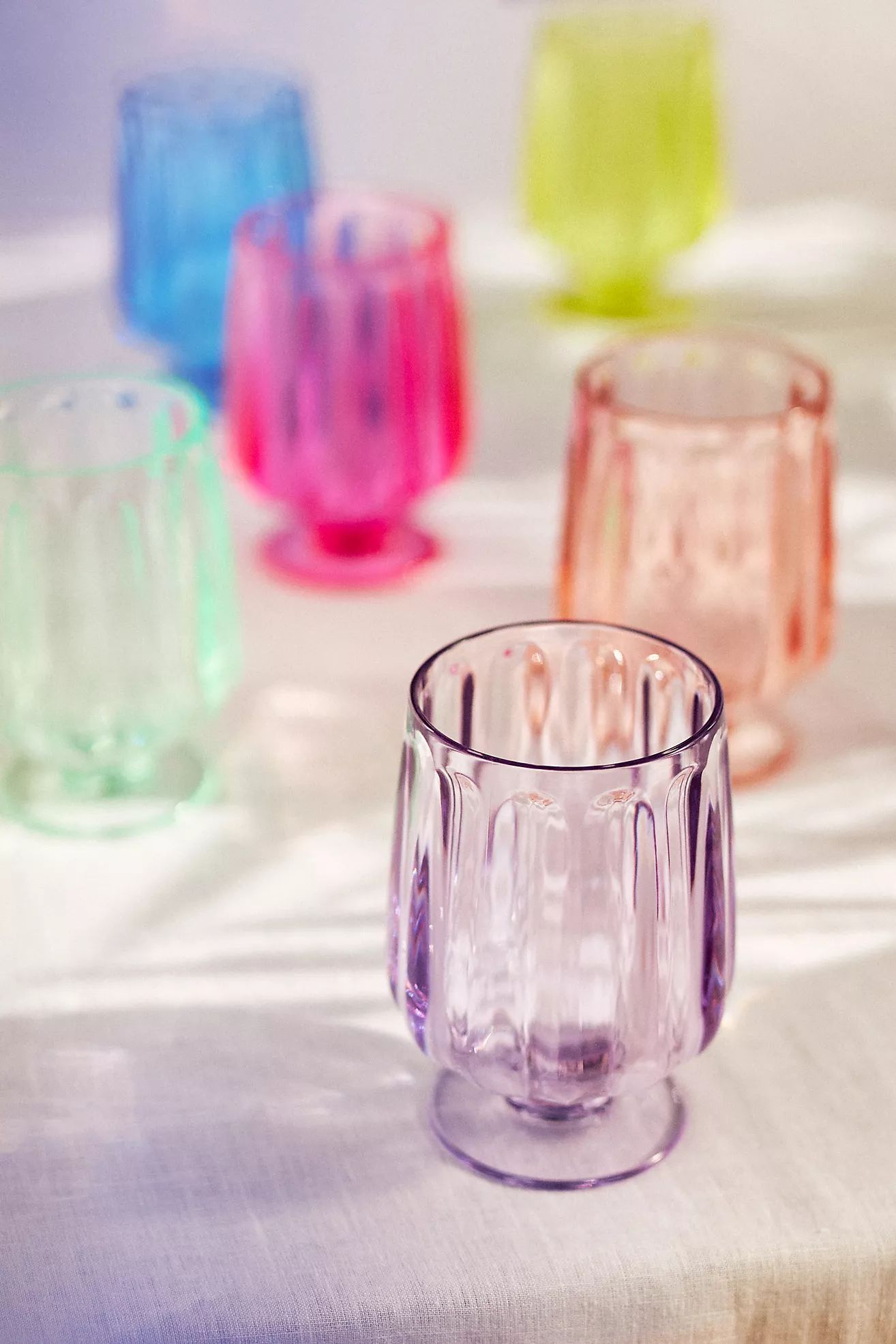 Lucia Acrylic Goblet Wine Glasses, Set of 6 | Anthropologie (US)