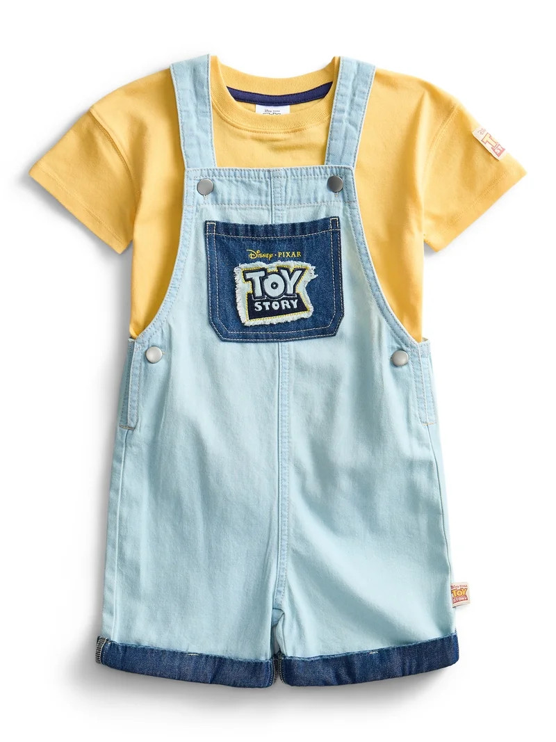 Toy Story Toddler Boys Shortall and Short Sleeve Tee Set, 2-Piece, Sizes 12M-5T | Walmart (US)