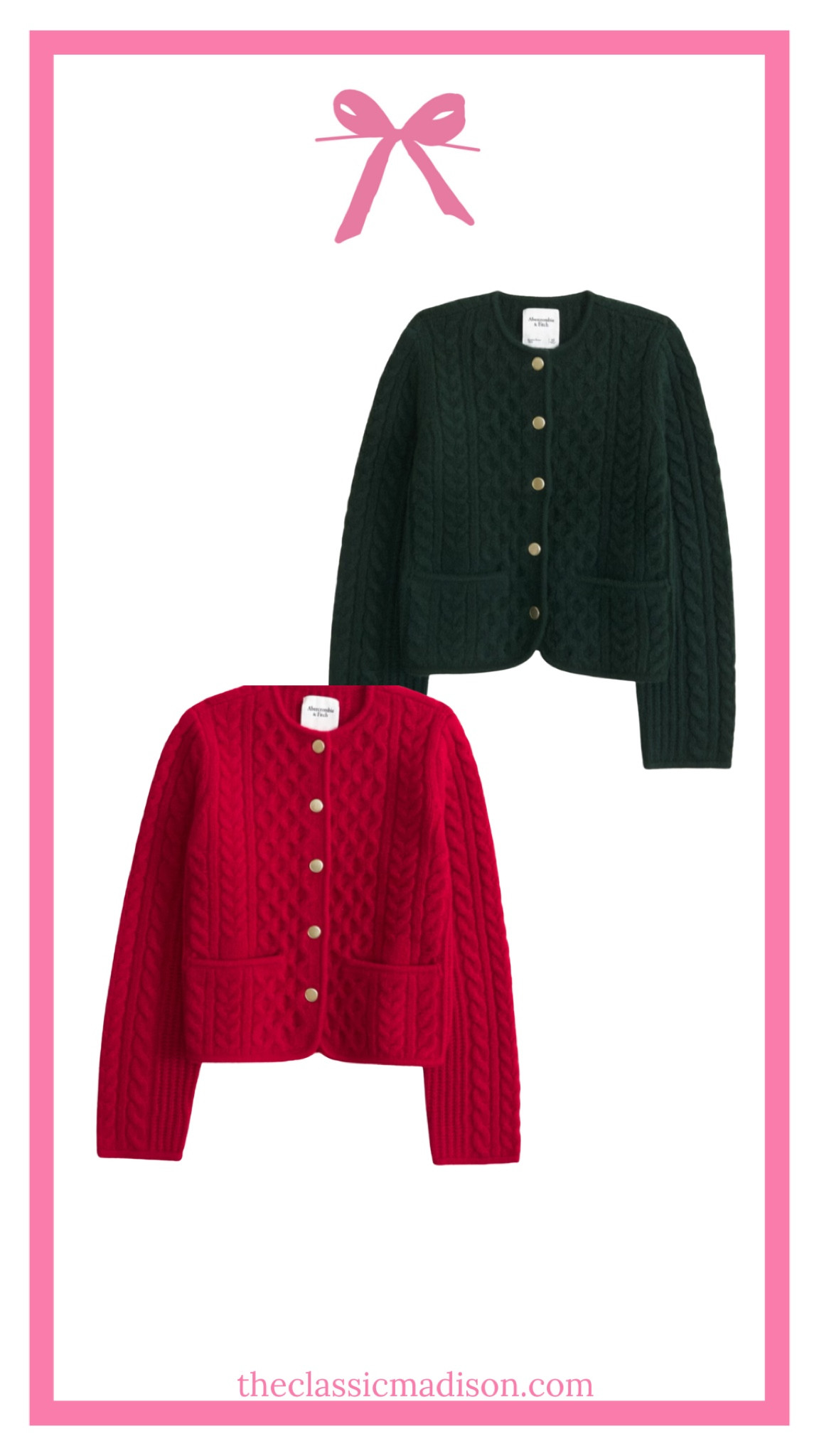 Abercrombie Cableknit sweater cardigans 