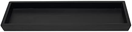 Black Wood Tray - Vanity, Bathroom Toilet Tank Tray, Countertop Organizer, Perfume or Jewelry Sto... | Amazon (US)