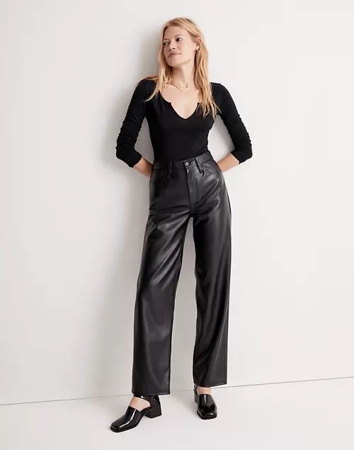 The Perfect Vintage Wide-Leg Pant: Faux Leather Edition | Madewell