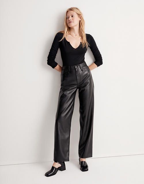 The Perfect Vintage Wide-Leg Pant: Faux Leather Edition | Madewell