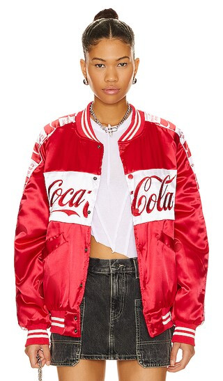 Team Coca Cola Stadium Jacket in Red, Black, & White | Revolve Clothing (Global)