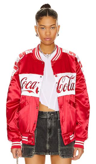 Team Coca Cola Stadium Jacket in Red, Black, & White | Revolve Clothing (Global)