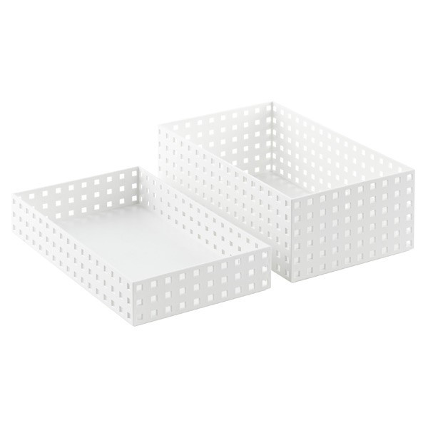 White Like-it Bricks 13-3/4" Wide Bins | The Container Store