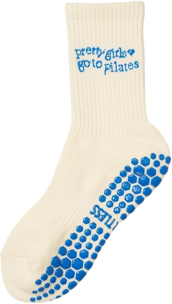 Crew Half Calf Grip Socks, Cutest Fruits Pilates Socks, Ruffle socks, Non-Slip, Barre Yoga Fitnes... | Amazon (US)