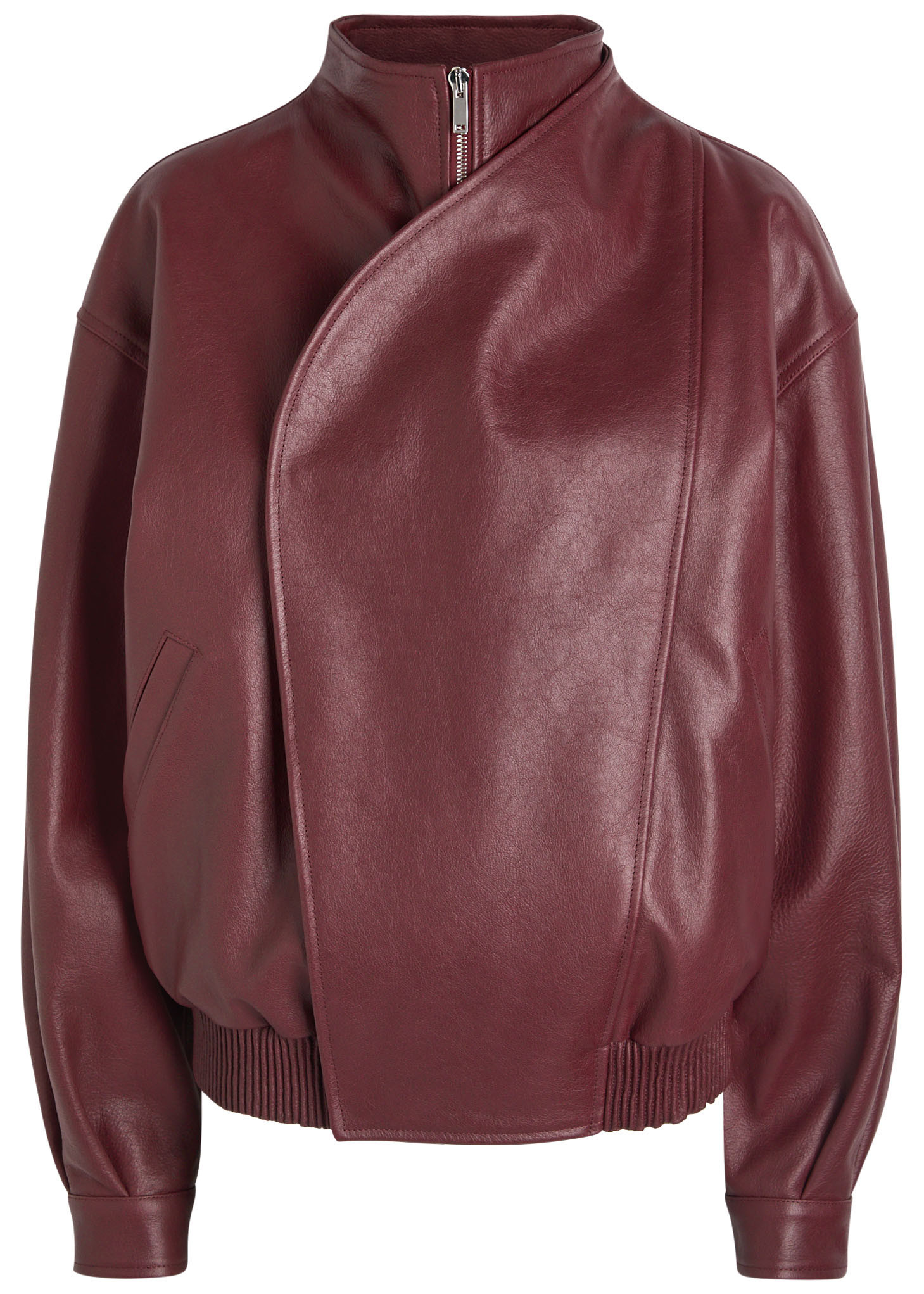 Salma grained leather bomber jacket | Harvey Nichols