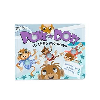 Melissa & Doug Poke-a-Dot! 10 Little Monkeys, Interactive Children's Board Book with Buttons to P... | Amazon (US)