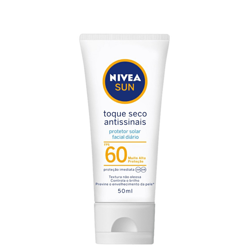 NIVEA SUN Toque Seco Antissinais FPS 60
        
              - Protetor Solar Facial 50ml | Beleza Na Web (BR)