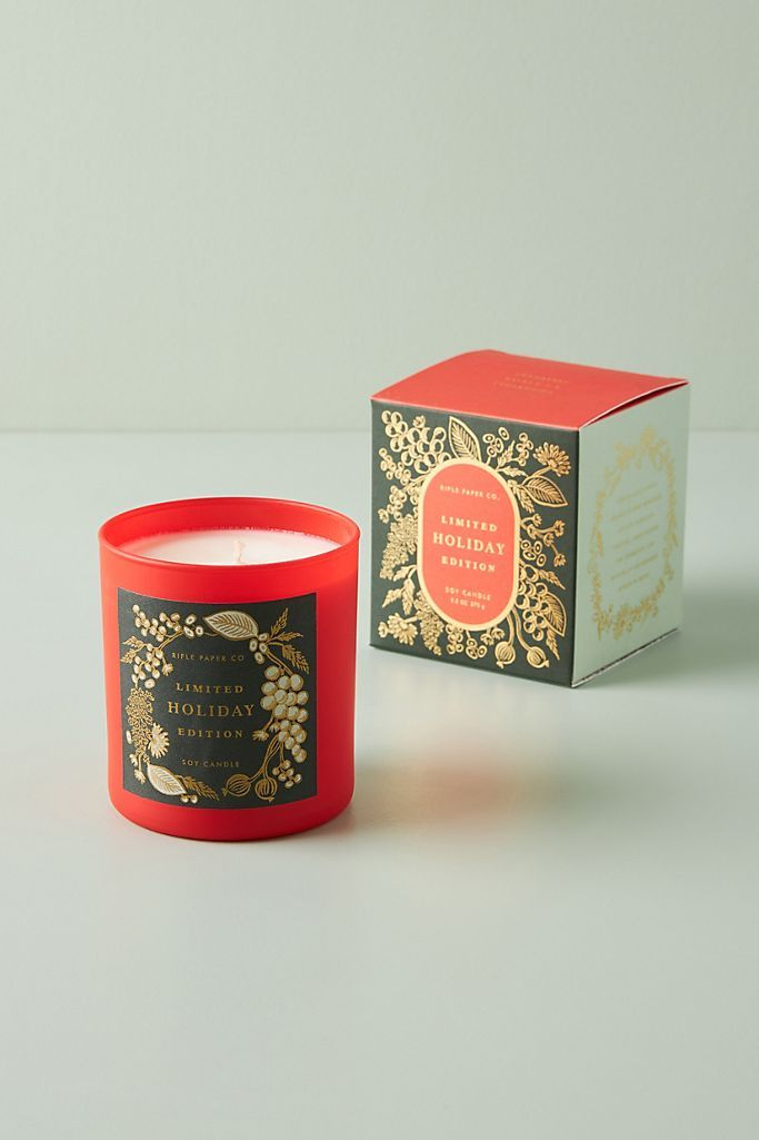 Rifle Paper Co. Limited Edition Boxed Holiday Candle | Anthropologie (US)