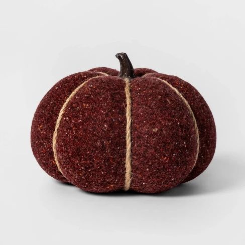 Knit Burgundy Pumpkin Halloween Decoration Medium - Spritz™ | Target