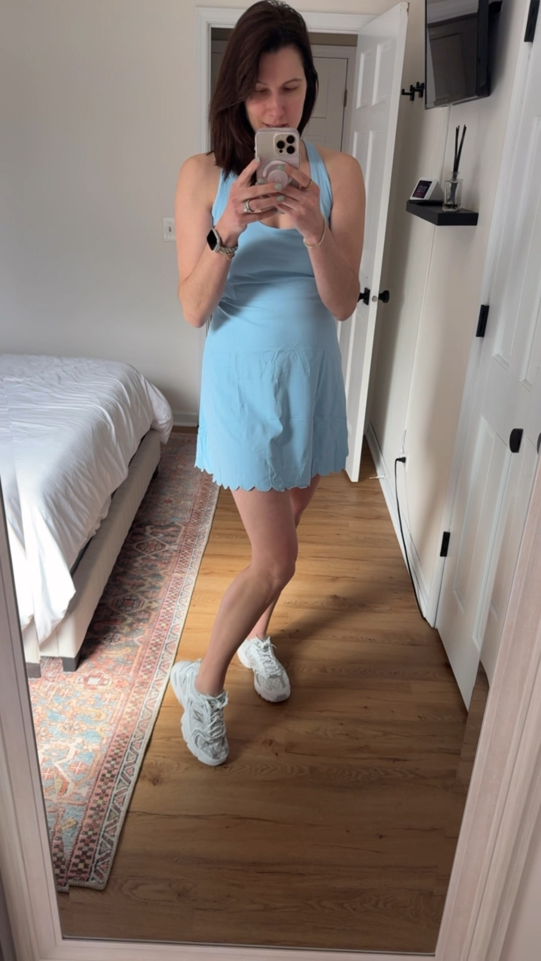 Disney outfit idea + spring/summer on the go look

Cinderella outfit Disney inspo

New balance 530 white w/silver metallic polka dots size 9.5
Amazon tennis dress with pull on shorts size Large 

#LTKMidsize #LTKFindsUnder100 #LTKShoeCrush