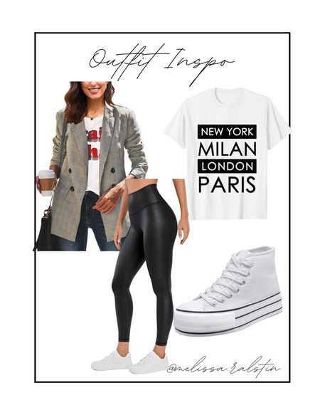 Amazon outfit inspo

Checkered blazer, graphic white tee, faux leather leggings, white high tops 

#LTKfindsunder50 #LTKstyletip #LTKsalealert