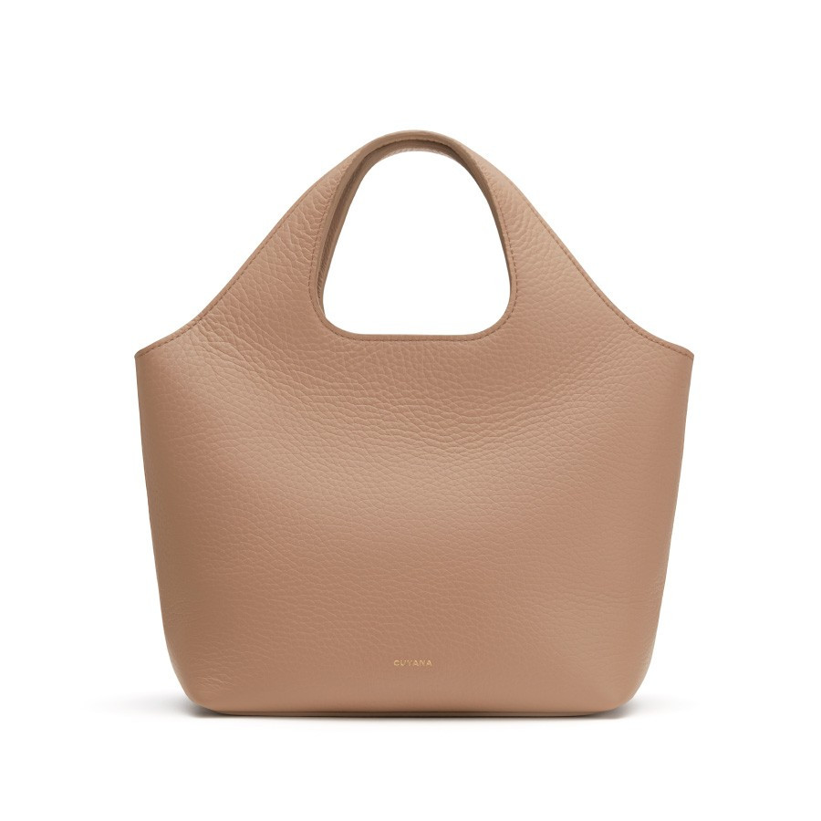 Women's Mini System Tote Bag in Cappuccino | Pebbled Leather by Cuyana | Cuyana