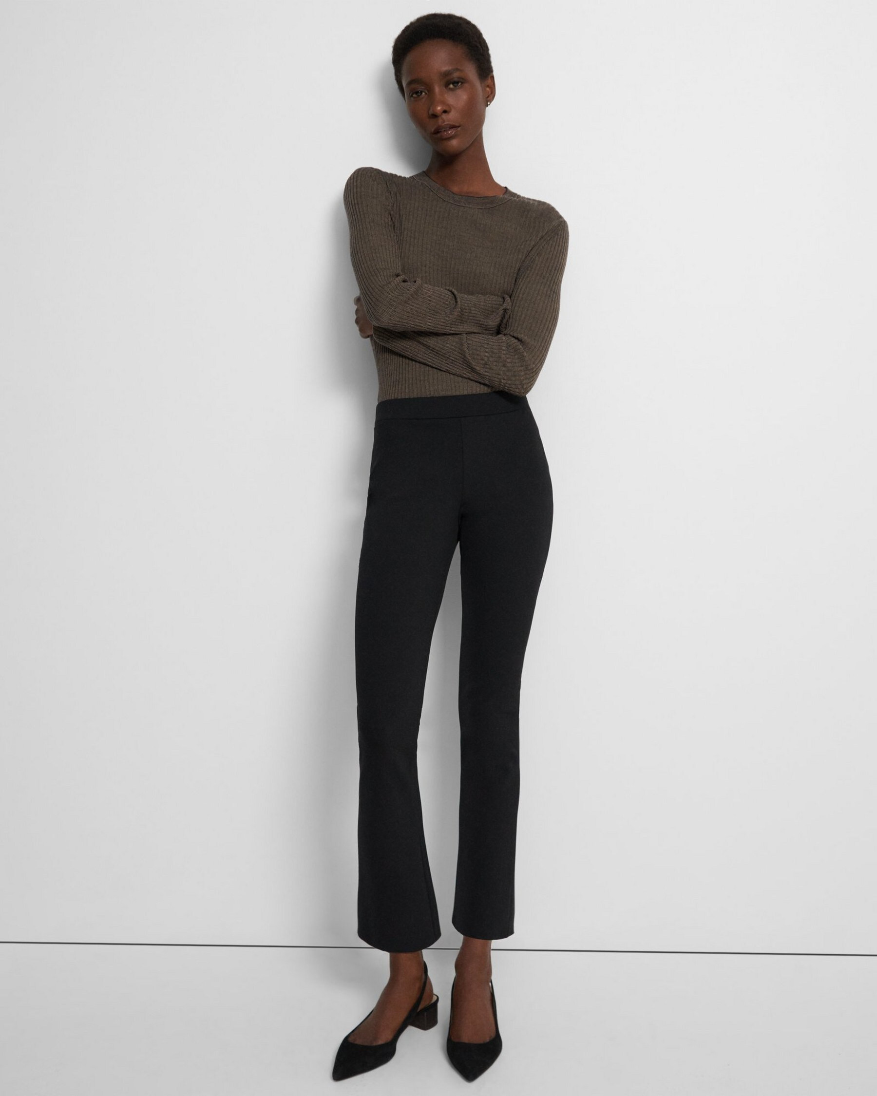 Slim Kick Pull-On Pant in Scuba | Theory