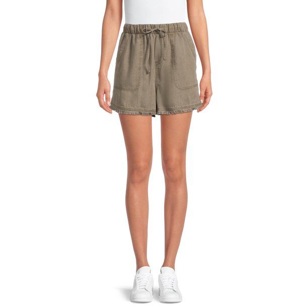 Time and Tru Women's Drawstring Waist Soft Shorts - Walmart.com | Walmart (US)