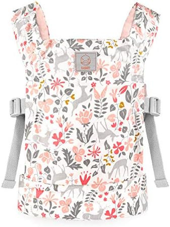 GAGAKU Baby Doll Carrier Front and Back Stuffed Animal Carriers for Little Girls - Pink | Amazon (US)