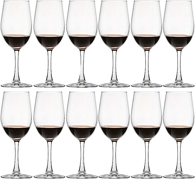 UMI UMIZILI 12 Ounce - Set of 12, Classic Durable Red/White Wine Glasses For Party | Amazon (US)