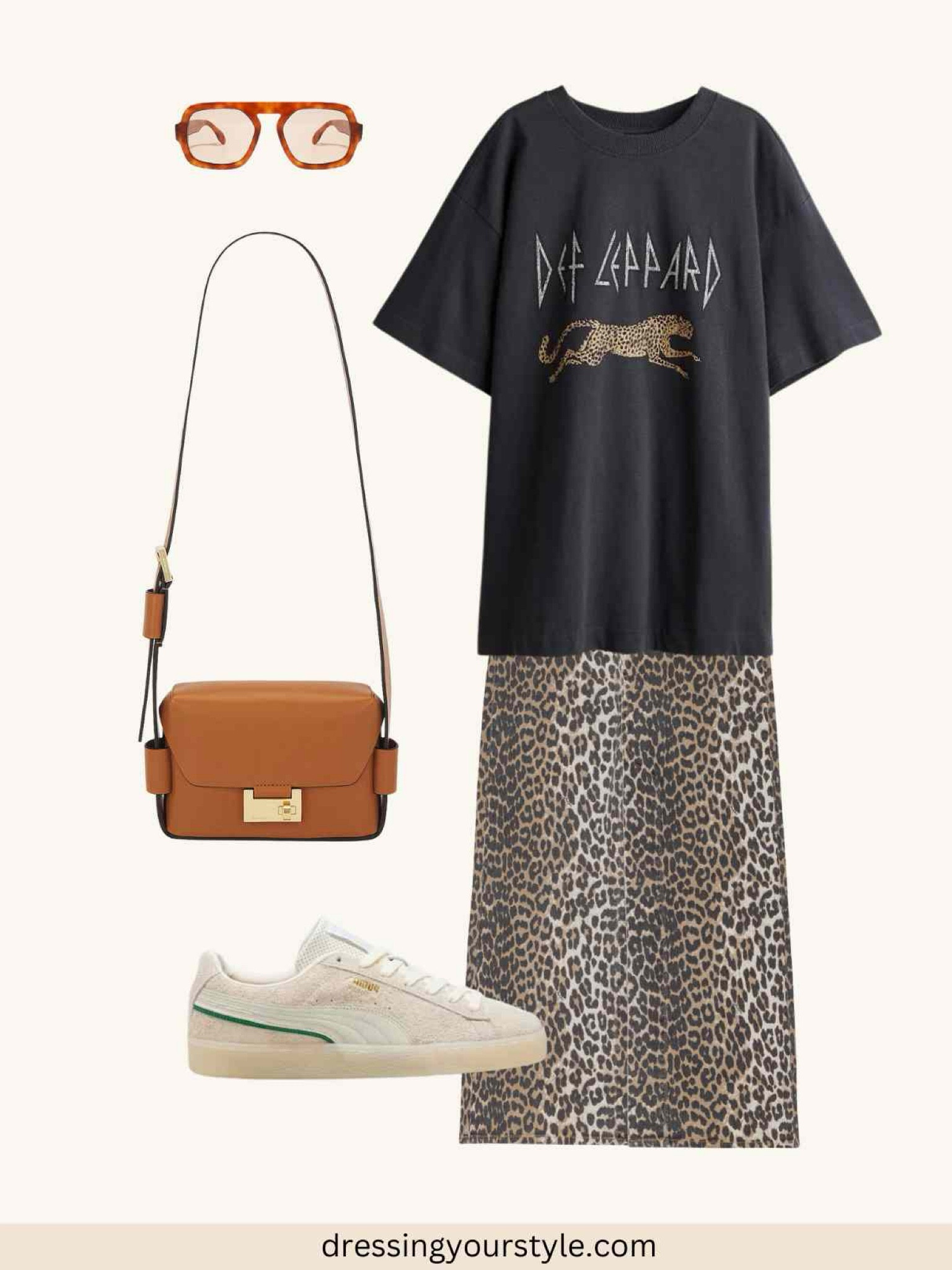 Leopard print skirt outfit with an oversized graphic T shirt and white puma sneakers.  

Leopard midi skirt, leopard print maxi skirt, leopard outfit, leopard print midi skirt, puma sneakers  outfit, band tee, edgy style, rock style, spring outfit, summer outfit

#LTKOver40 #LTKFindsUnder50