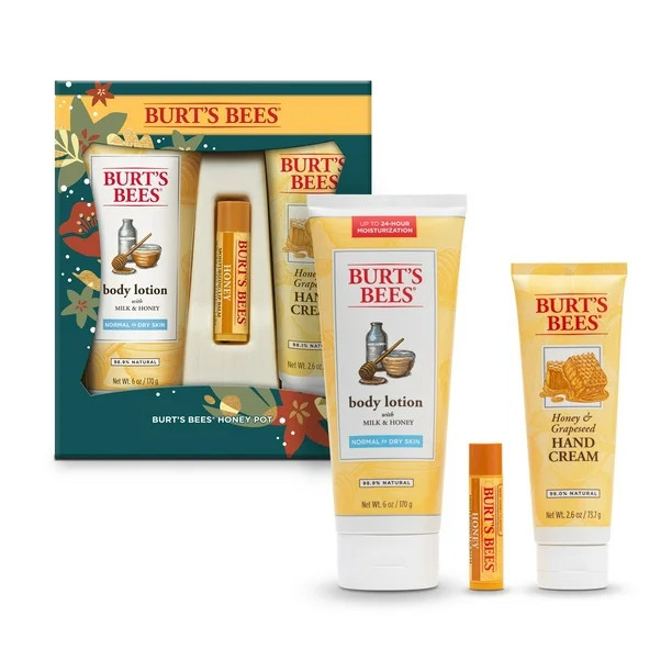 Burts Bees Honey Pot Skin Care Products Holiday Gift Set | Walmart (US)