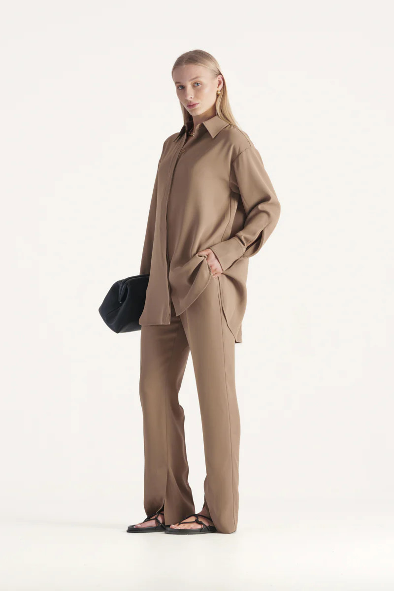 Frida Shirt Taupe | Elka Collective (AU, UK, US, NZ)