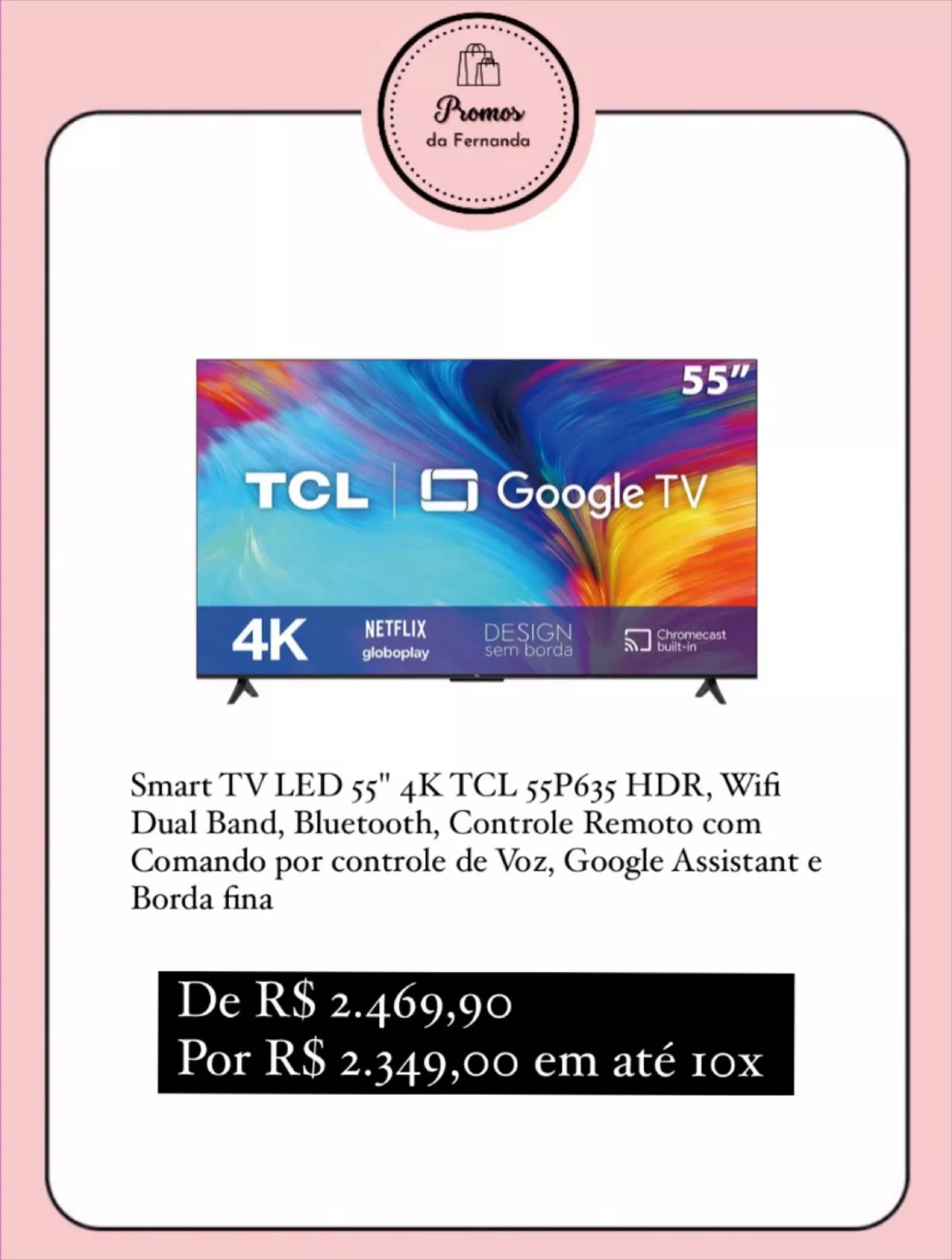 LED 55 TCL 55P635 4K HDR Smart TV Google TV — TCL.cl