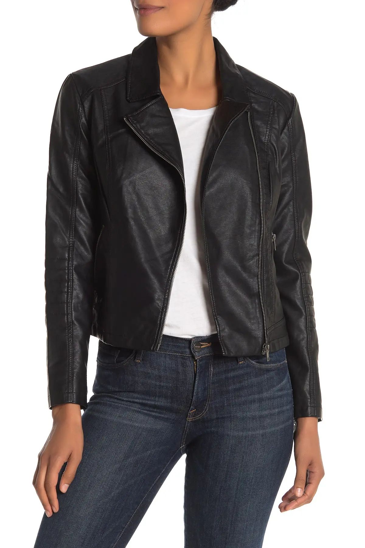 cupcakes and cashmere Faux Leather Moto Jacket at Nordstrom Rack | Hautelook