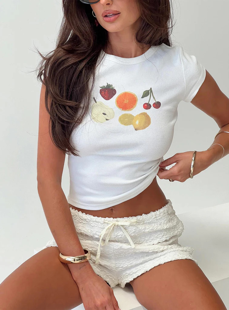 Fruit Salad Tee White Multi | Princess Polly US