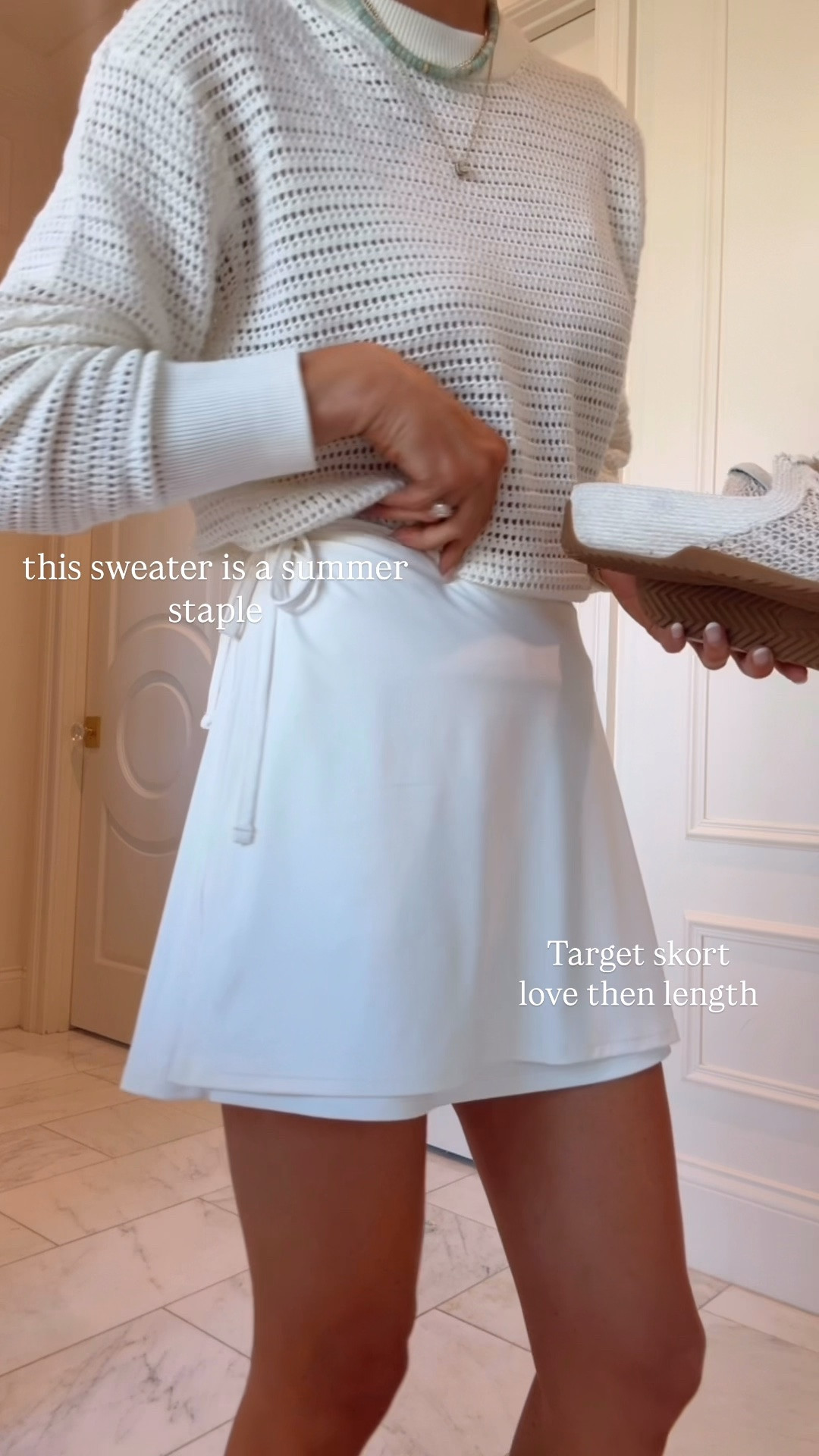 Casual summer outfit 🥰

@Target skort in a size XS — also a best seller this week!
Sweater in a size small

#LTKsummer #LTKstyletip
