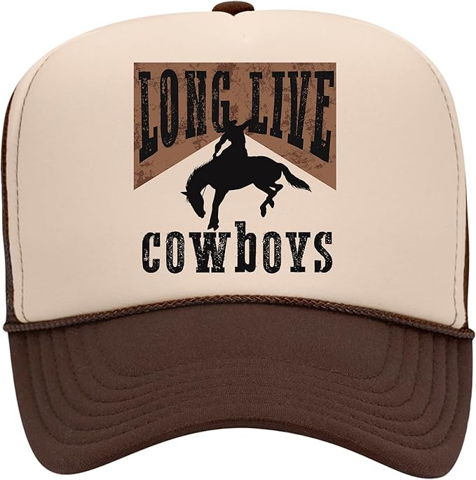 Long Live Cowboys Trucker Hat | Vintage Streetwear Cowgirl Western Country Trendy | Premium Foam ... | Amazon (US)