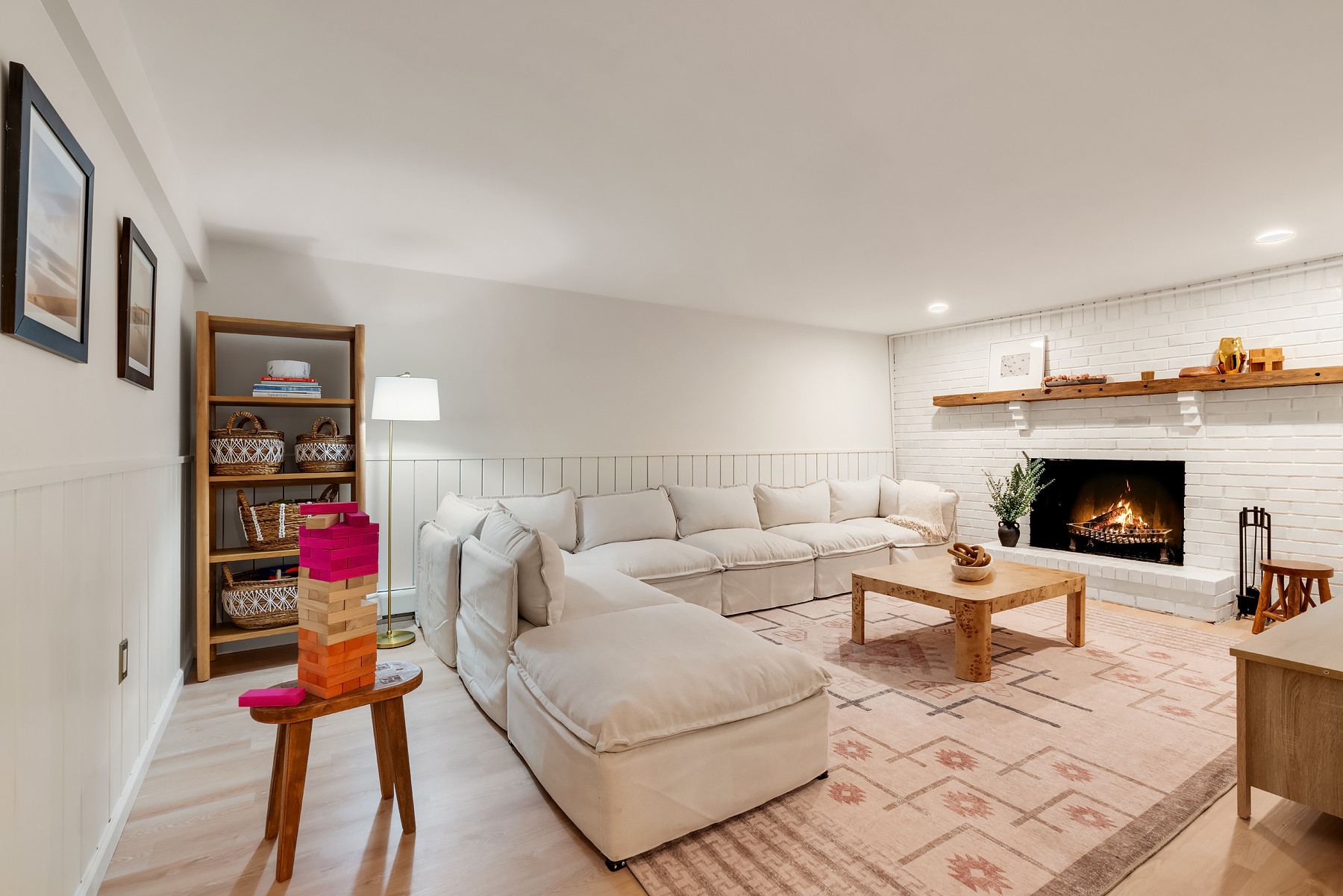 We kept this space really focused on comfort — a deep sectional, soft textures, and warm layers that make it feel relaxed but still pulled together. And EVERYTHING is washabale- the rug, the sectional covers, etc. This way it works for any renter whether they’re using it as a playroom or for an adult movie night. Linked similar and exact pieces below. 

 #livingroomdecor #cozyhome #neutralhome #interiorinspo #ltkhome 

#LTKHome #LTKSaleAlert