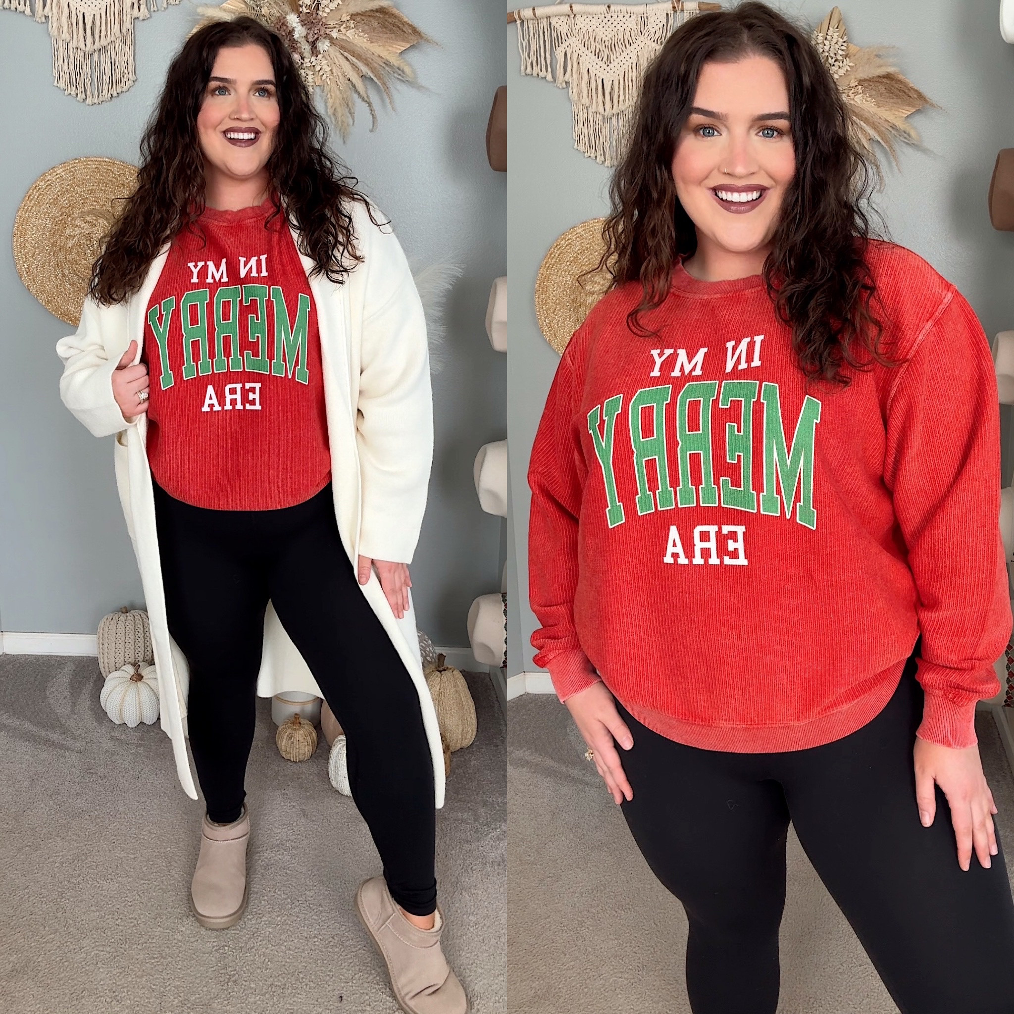 Pink Lily Holiday Collection 🎄 In My Merry Era corded graphic runs oversized in an XL! Coatigan size XXL. Code “BEHRENDS” gets you 30% off this weekend only for their early Black Friday sale @pinklily #pinklilypartner

#LTKStyleTip #LTKHoliday #LTKPlusSize