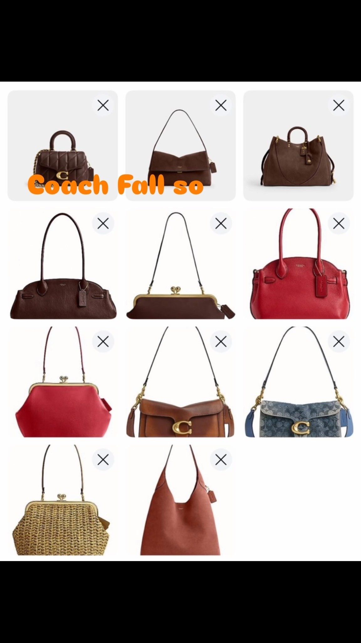 So many gorgeous colors and styles for this fall! Which one’s your favorite?
Coach fall bags are just gorgeous!! 🍂
Coach has so many classy bags this season it’s hard to pick a favorite!! The rich leather, warm fall tones, and those soft browns and burgundies are total must haves for over 50 style. Always be confident!! 🤎
Which Coach fall bag caught your eye — the shoulder bag or the crossbody?
#Coach #CoachBag #FallBags #FallFashion #Over50Fashion
Comment SHOP below to receive a DM with the link to this post on my LTK ⬇ https://liketk.it/6nvMI

https://liketk.it/6nvMI

#LTKgrwm #LTKdayinmylife #LTKOver40