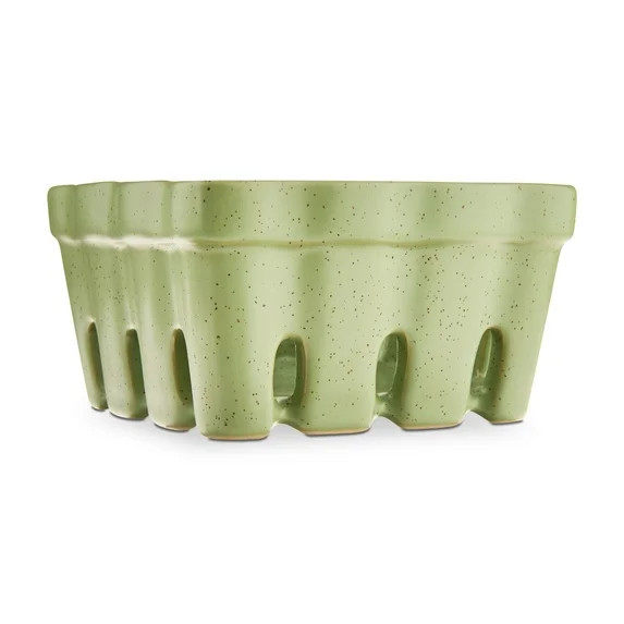 Ceramic Berry Basket, Green, 5" x 3", Easter by Way To Celebrate | Walmart (US)